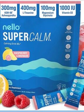 SuperCalm Raspberry Lemonade Calming Drink Mix - Blue